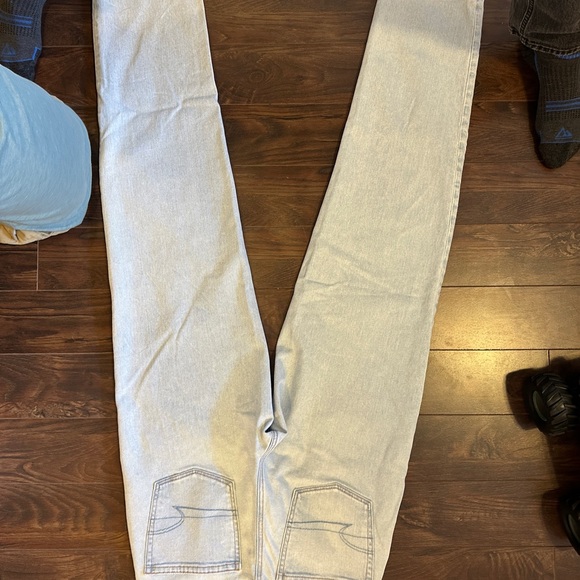 American Eagle Outfitters Light Blue Straight Leg Jeans xtra long - Picture 9 of 9